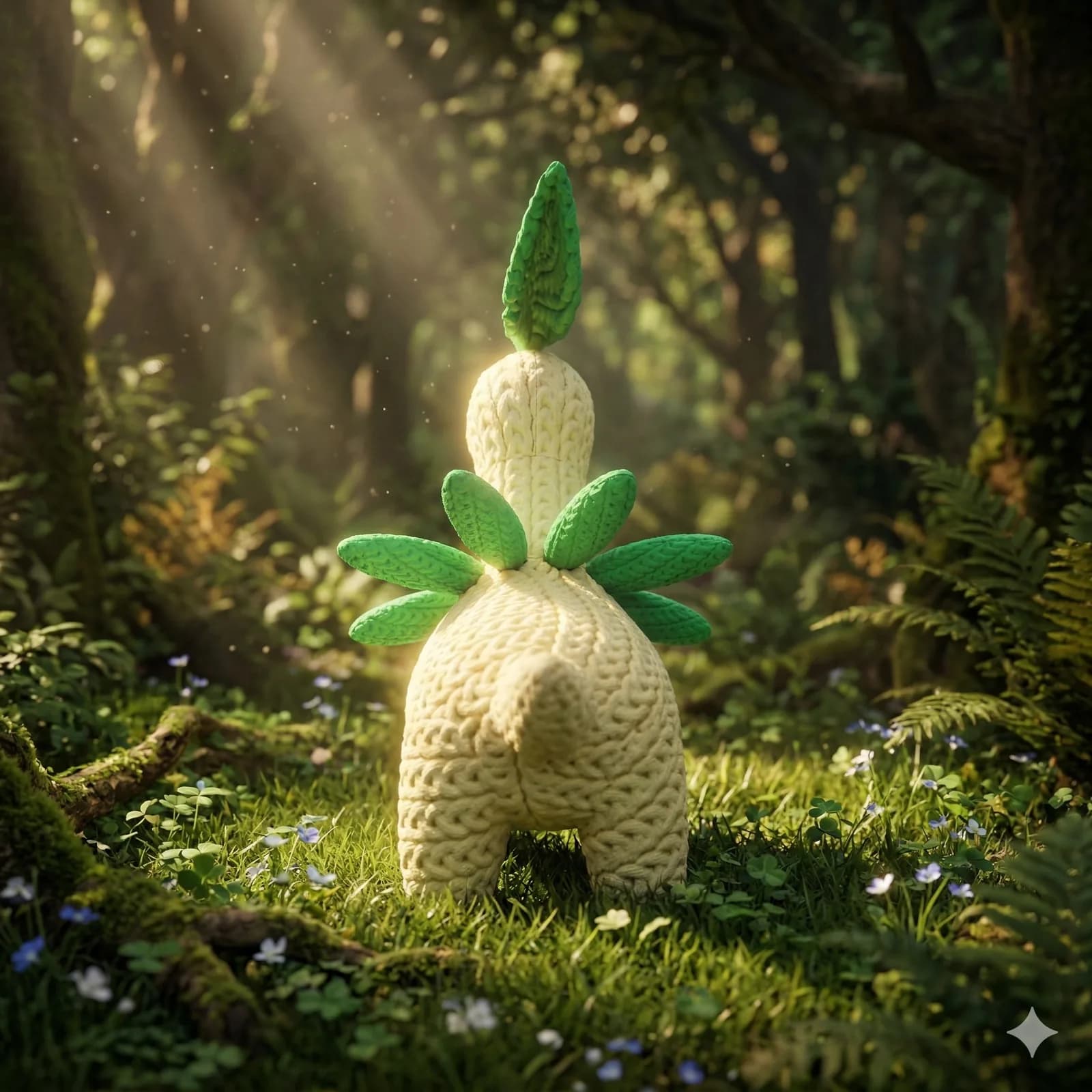 Muñeco Crochet 3D Bayleef - Miniatura 2