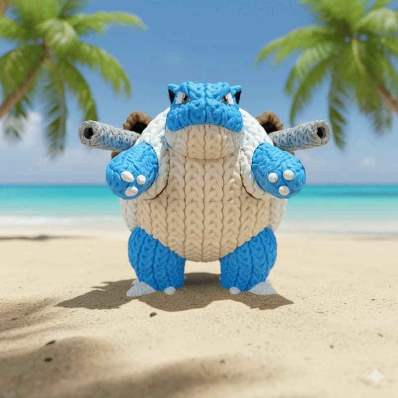 Muñeco Crochet 3D Blastoise