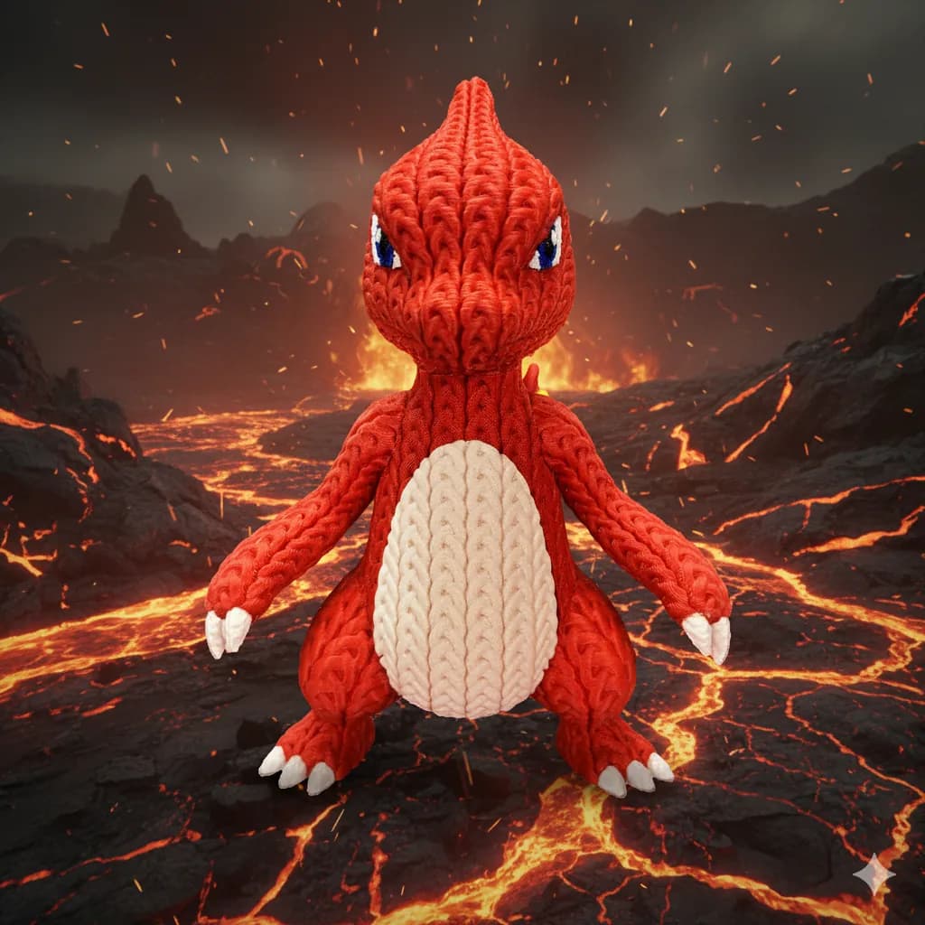 Muñeco Crochet 3D Charmeleon - Miniatura 2