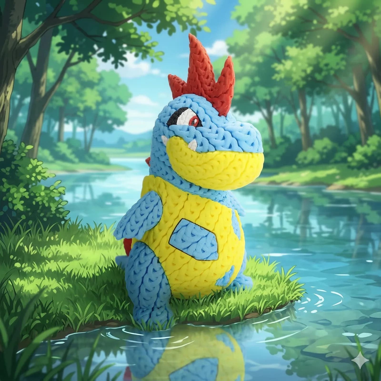 Muñeco Crochet 3D Croconaw