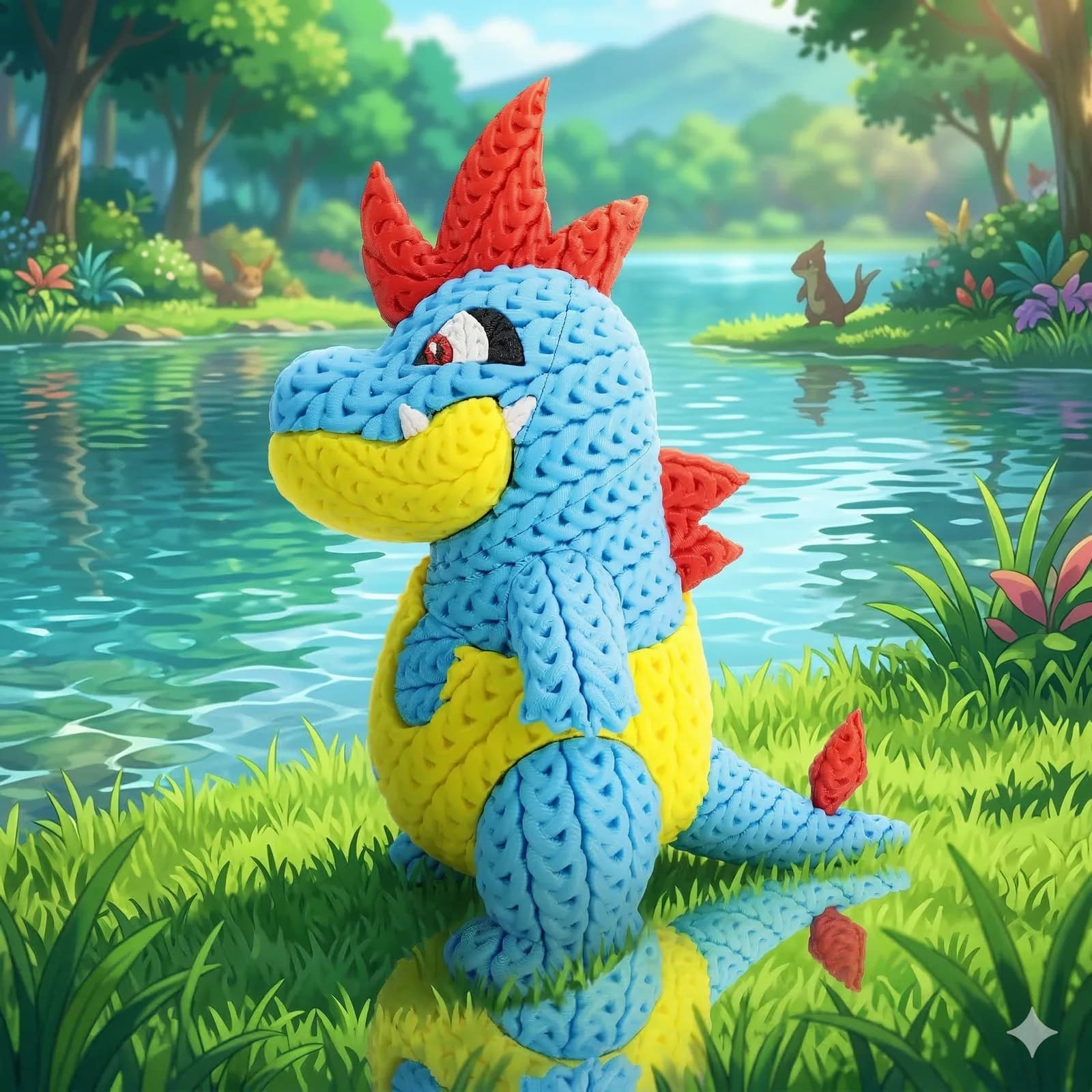 Muñeco Crochet 3D Croconaw - Miniatura 3