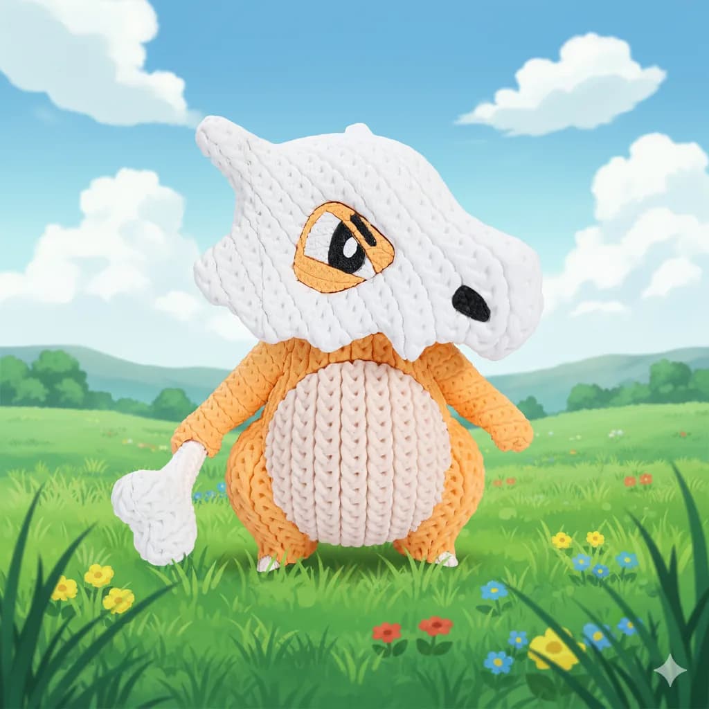 Muñeco Crochet 3D Cubone - Miniatura 2
