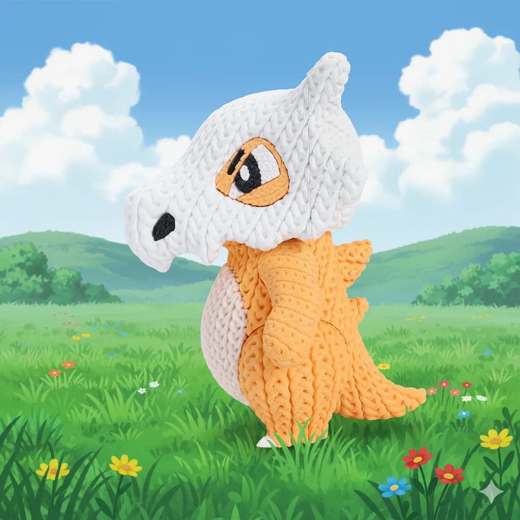Muñeco Crochet 3D Cubone - Miniatura 3
