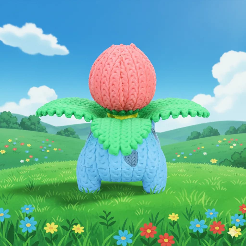 Muñeco Crochet 3D Ivysaur - Miniatura 4