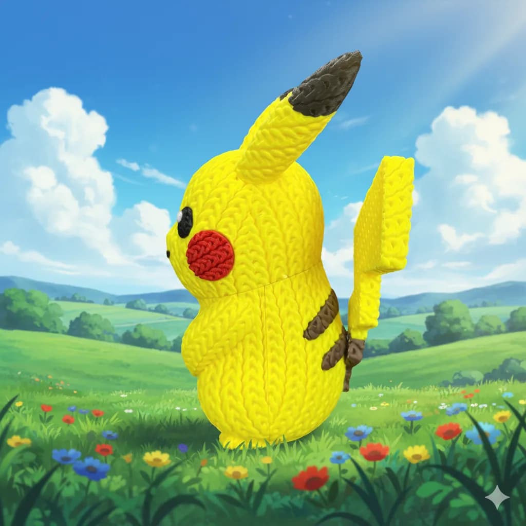 Muñeco Crochet 3D Pikachu - Miniatura 3