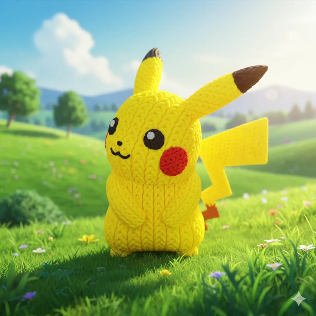 Muñeco Crochet 3D Pikachu - Miniatura 2