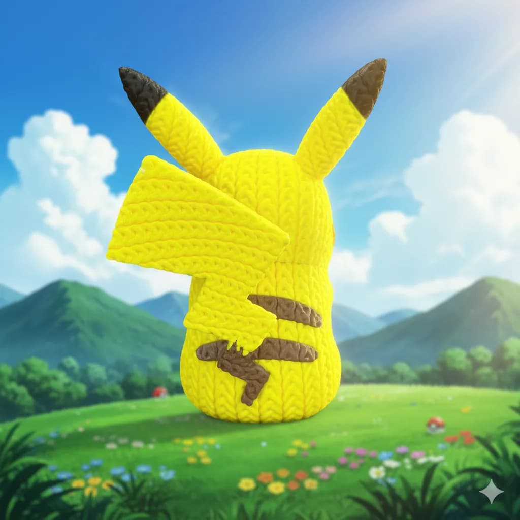 Muñeco Crochet 3D Pikachu - Miniatura 4