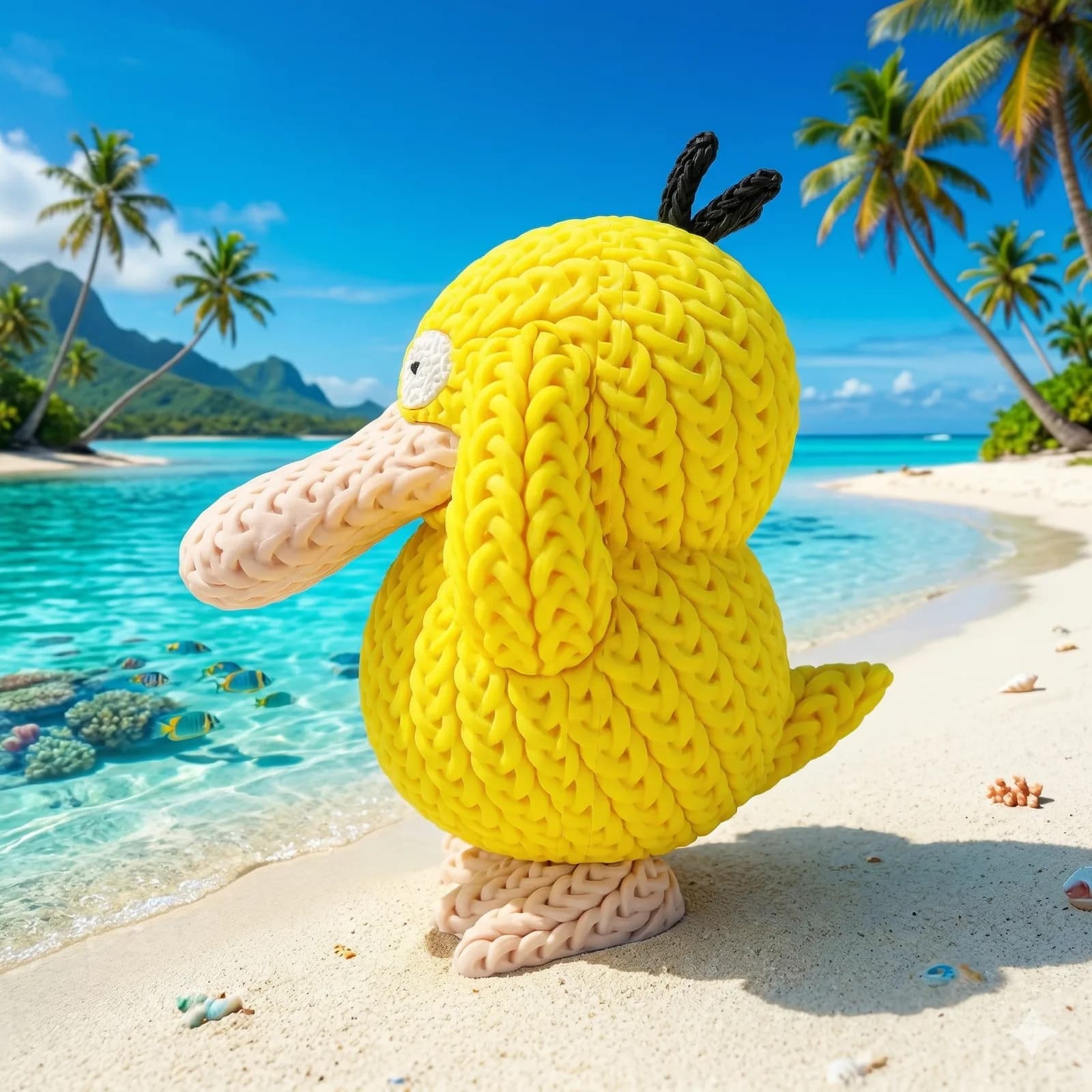 Muñeco Crochet 3D Psyduck - Miniatura 3