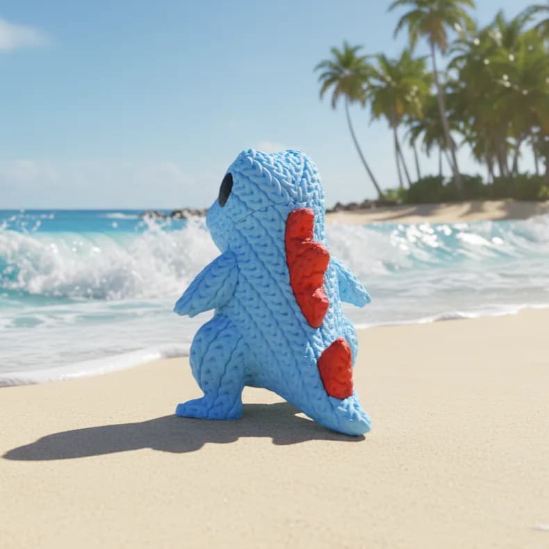 Muñeco Crochet 3D Totodile - Miniatura 4