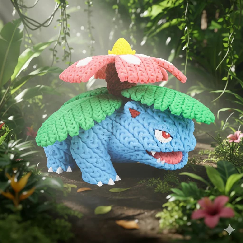 Muñeco Crochet 3D Venusaur - Miniatura 3