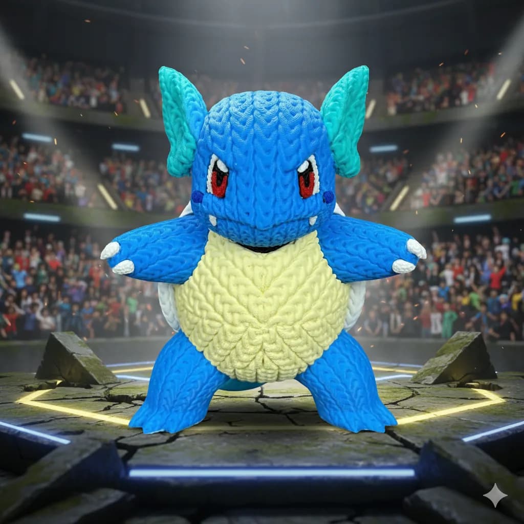 Muñeco Crochet 3D Wartortle