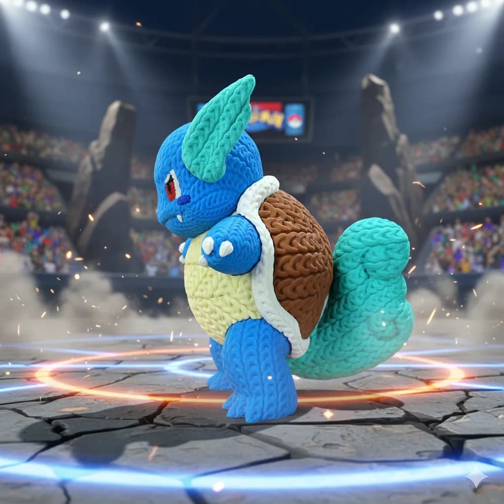 Muñeco Crochet 3D Wartortle - Miniatura 3