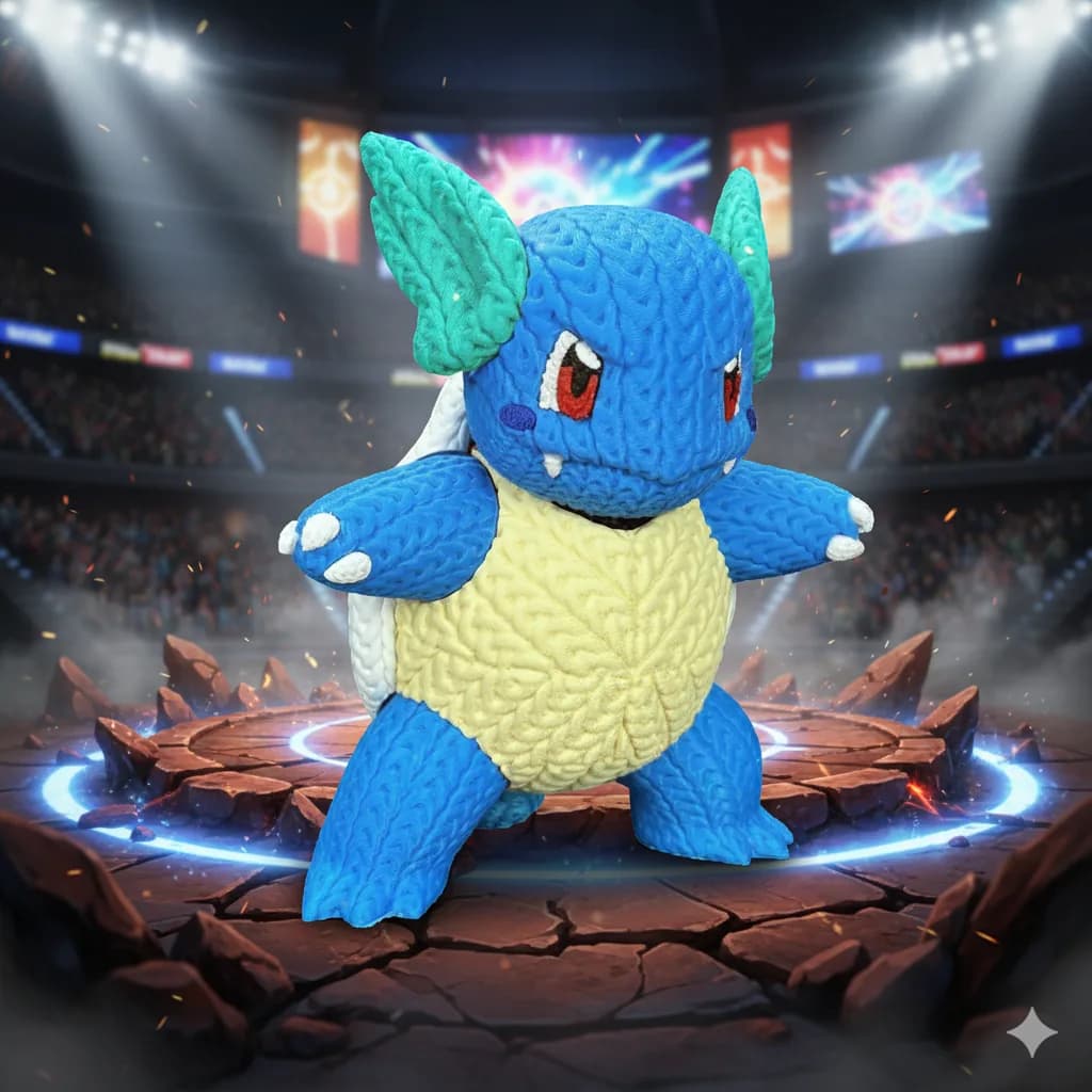 Muñeco Crochet 3D Wartortle - Miniatura 2